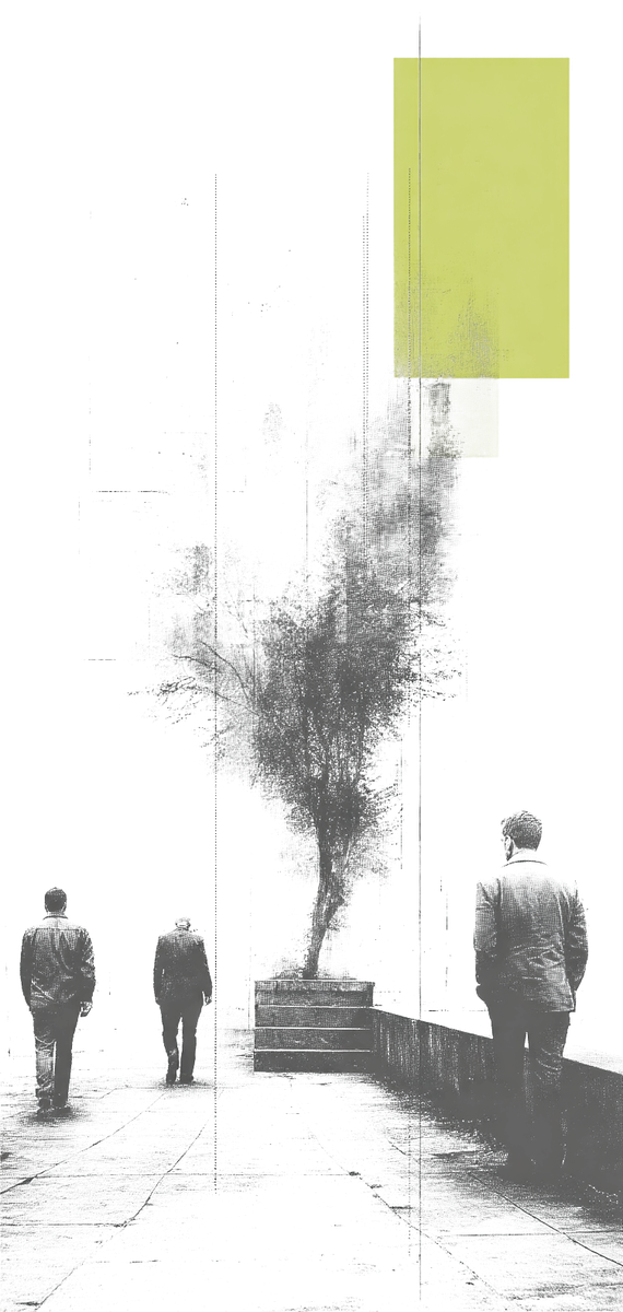 Collage cutout: gentlemen